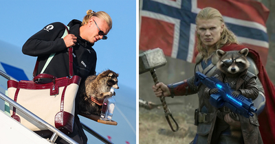 After Erling Haaland Went Viral Arriving In Norway With A Racoon In His Arms, These Memes Stole The Show