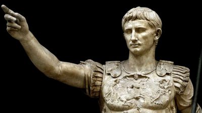 Quote of the day by Roman emperor Augustus: 'We write our names in the sand and then the waves roll in and wash them away' and how all human achievements eventually fade away
