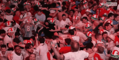 Moment England fans go wild as Anthony Gordon puts Three Lions 1-0 up in semi-final