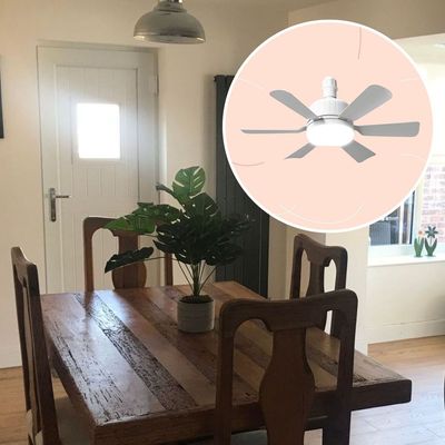 My kitchen was feeling hot and stuffy, so I swapped one of the lightbulbs for this viral £15 ceiling fan — it took seconds to fit and is surprisingly effective