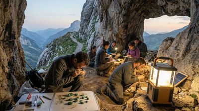 People kept returning to a cave high in the Pyrenees for 5,500 years, and green stones may show they were making copper there