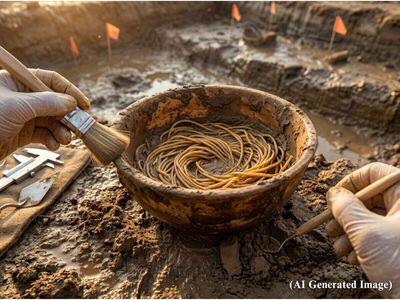 4,000-year-old noodles found in China: Scientists discover the world's oldest bowl buried beneath the Yellow River region that survived an earthquake and flood