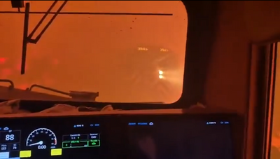 Canada wildfires: Watch video of the terrifying moment a freight train is surrounded by flames