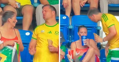 After Couple’s Viral World Cup Moment Had Fans Urging Her To Divorce Him, Expert Lip Reader Reveals What They Really Said