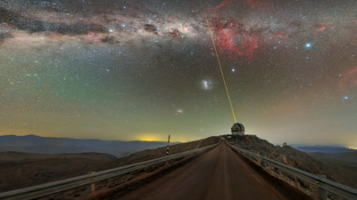 A laser disappears into the Milky Way's heart | Space photo of the day for July 16, 2026