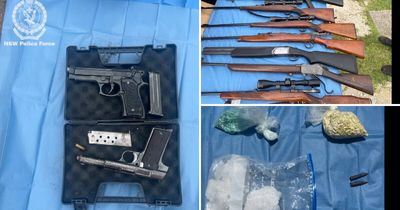 Anti-bikie police charge man after nine guns, drugs uncovered in raid