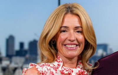 Cat Deeley's pretty pink floral blouse from Boden and white jeans is the chicest formula for summer evenings out