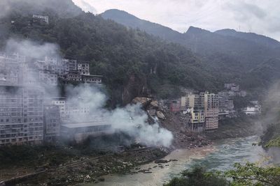 Landslide in southwest China traps people, rescue efforts underway