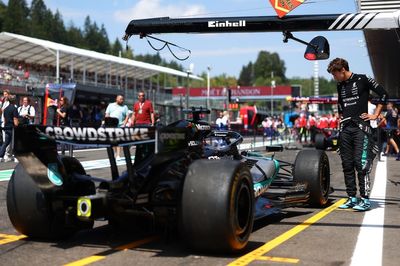 Mercedes "chasing" George Russell improvement after messy Belgian GP Friday