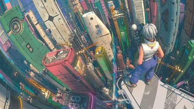 Japanese masters inspired this artist to swap electronic music for atmospheric sci-fi art using a mix of 2D and 3D tools