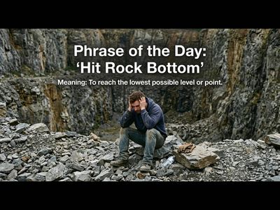 Phrase of the Day: ‘Hit Rock Bottom'- Why do so many people relate to it? The powerful phrase that reminds us every comeback starts somewhere
