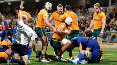Lock it in as hat-trick helps Wallabies wallop Italy