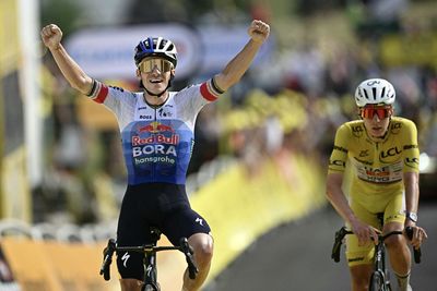 'I’m literally trembling from emotion' – Remco Evenepoel wins first Tour de France road stage atop Plateau de Solaison
