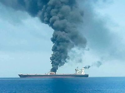Ship catches fire in Strait of Hormuz as US-Iran conflict escalates