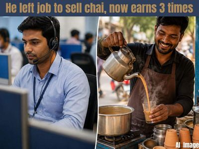 'Sometimes the biggest promotion is...': Employee leaves Rs 38,000 corporate job to sell chai, now he earns Rs 1.8 lakh per month