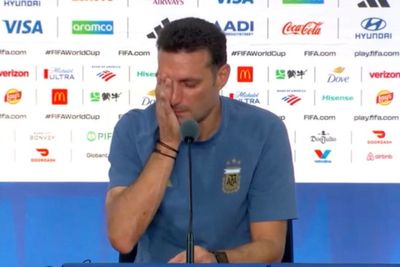 Inconsolable Argentina coach Scaloni quits press conference in tears after Spain defeat