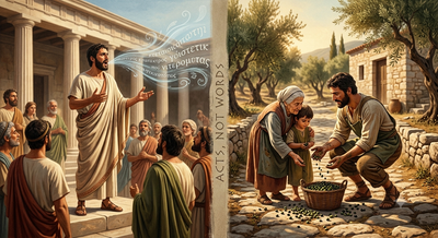 Greek proverb of the day: 'It is not what they profess but what they practice that makes them...' - this Greek saying teaches motivational life lessons on values, character, following what you teach and why actions speak louder than words