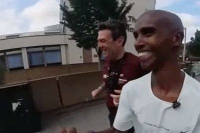 Andy Burnham joins Mo Farah on run through London ahead of move to No 10