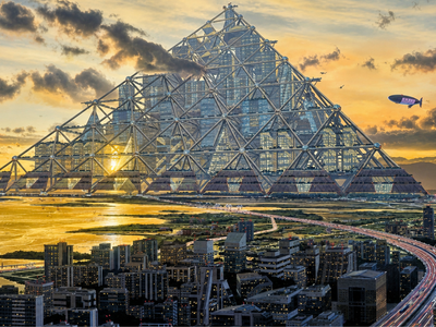 In 2004, Japanese engineers proposed a mile-high pyramid over Tokyo Bay, 14 times taller than the Great Pyramid, meant to house a million people, a mega-city we still cannot build