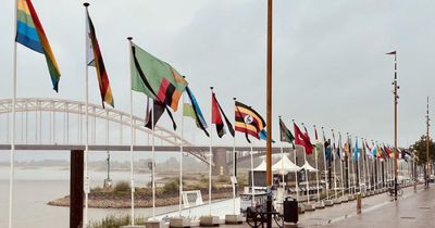 Flags fly in Glasgow to highlight Commonwealth states criminalising same-sex intimacy