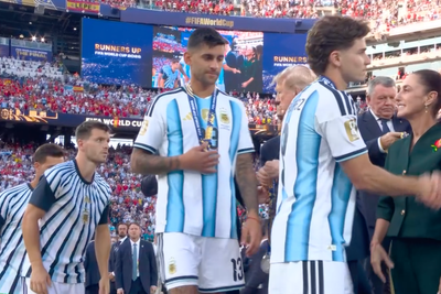 Argentina star Cristian Romero snubs Trump as he rejects handshake at World Cup final