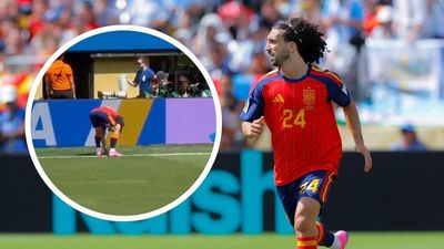 Marc Cucurella spotted removing an object from his sock and burying it in the pitch seconds before the World Cup Final kicked off, with a former team-mate confirming exactly what it was and why he did it