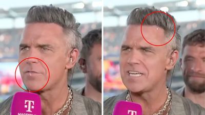 Robbie Williams Clears The Air On Rumours Claiming Cocaine Fell From His Face At The World Cup