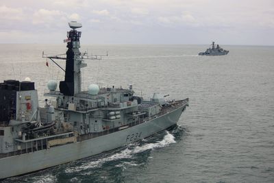 Russian warship fires live artillery off Devon coast