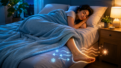 Psychology says people who sleep with one leg outside the blanket aren't weird, they may just be trying to regulate their body temperature
