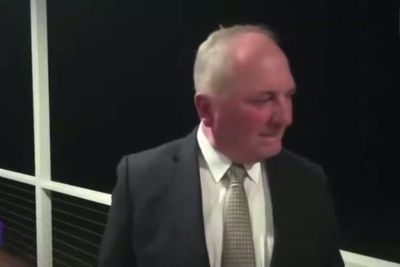 Moment Australian politician Barnaby Joyce yells at dog to ‘sit down’ in live TV interview