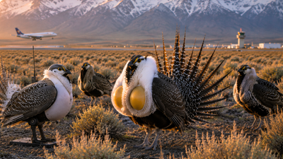Scientists deploy robot birds in Wyoming's Grand Teton National Park to lure a critically declining local sage-grouse population away from an airport and revive its numbers