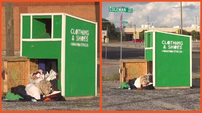 Texas man smelled a strong odor from a donation box for weeks. The mystery ends with the arrival of the police