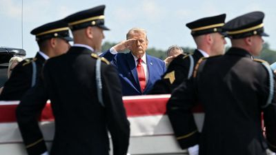 Middle East live: Trump attends dignified transfer of US service members killed in Iran war