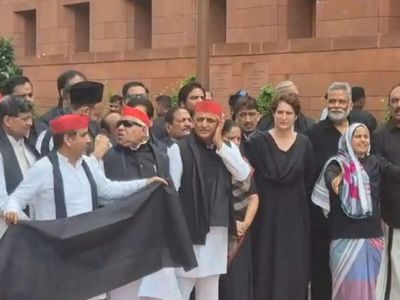 Opposition MPs wear black to parliament, stage protest against 'police brutality' on student protestors