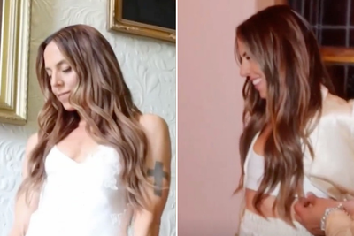 Mel C sports Spice Girls-inspired outfit at wedding to Chris Wingwall