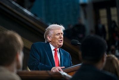 Trump hides in plain sight at the SOTU