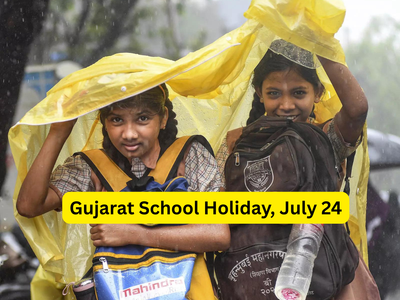 Gujarat School Holiday Tomorrow, July 24: Check school and college closure updates, IMD rain alert and weather forecast