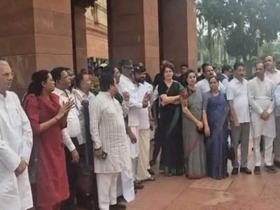 'Dismiss Pradhan': Opposition MPs stage protest at Parliament over NEET paper leak