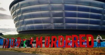 Protest outside Glasgow's OVO Hydro as Commonwealth Games begin
