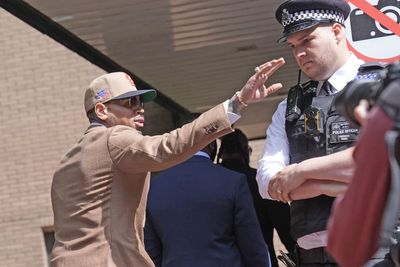 Chris Brown arrives at London court for ‘bottle attack’ hearing