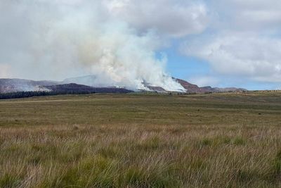 Firefighting helicopter brought in to tackle wildfire at UK beauty spot
