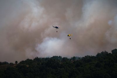 Europe battles fast-moving wildfires sweeping across Spain and France, in photos