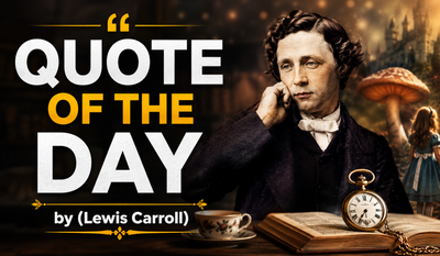 Quote of the Day by Lewis Carroll: “In the end, we only regret the...” — Inspiring life lessons on courage, bold choices, self-growth, confidence, opportunity, resilience, personal success, and why fear of failure often creates our greatest regrets by the English author best known for Alice's Adventures in Wonderland