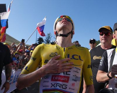 Pogacar conquers Alpe d’Huez in record climb to win stage 19 and extend Tour de France lead