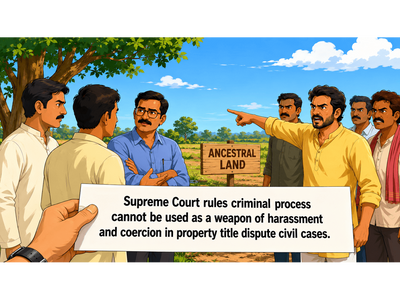 Nephew allegedly demands share in 5.5-acre ancestral land or Rs 1.5 crore; uncle’s family files FIR against him; SC quashes criminal case for this reason