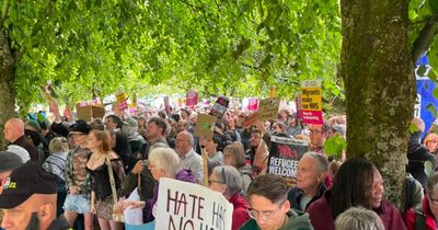Anti-racism campaigners protest Unite the Clans rally at Glasgow Green