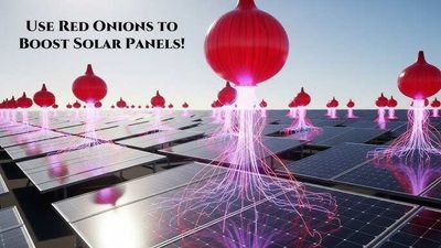 Sunlight slowly damages solar panels; researchers think they have found a natural shield - a red onion