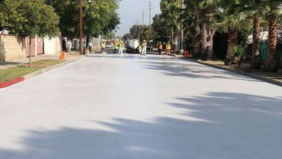 California painted an entire neighbourhood's roads a lighter colour; pavements became 5°C cooler, although the air fell by only about 0.2°C