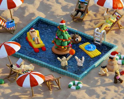 Santa in shorts? How Christmas in July became a weird, whimsical summer tradition