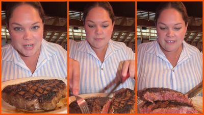 Boston woman orders a 20-ounce Ribeye Blue Rare at Texas Roadhouse for $38. Then she cuts into it and has to put the fork down: ‘the smell of that, like’